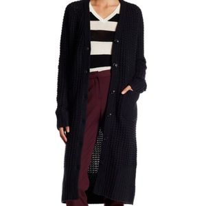 Canvas By Lands End Long Chunky Sweater Cardigan